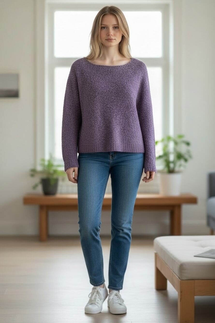 Eileen Fisher $268 Merino Wool Cashmere Sweater Size Large